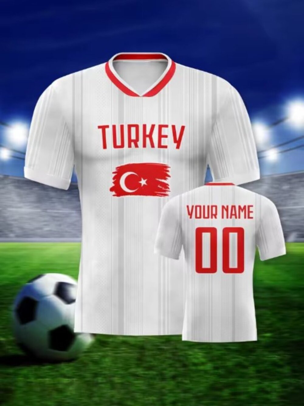 Turkey National Team White Soccer Jersey - Fan Gear